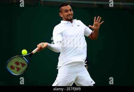 Aktenfoto vom 02-07-2019 von Nick Kyrgios. Ausgabedatum: Samstag, 30. Januar 2021. Stockfoto
