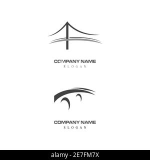 Brücke Logo Vorlage Vektor icon Abbildung design Stock Vektor