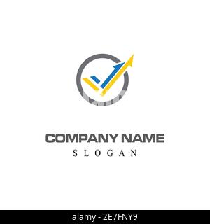 Pfeil vector illustration symbol Logo Template Design Stock Vektor