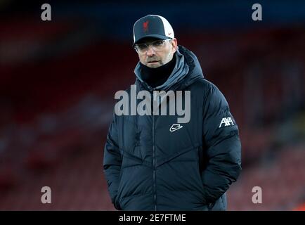 Aktenfoto vom 04-01-2021 von Liverpool Manager Jurgen Klopp. Ausgabedatum: Samstag, 30. Januar 2021. Stockfoto