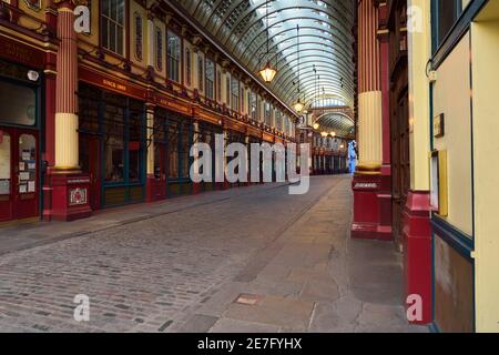 Leadenhall Market, Gracechurch Street, Lime Street, Langbourn, City of London, Großbritannien Stockfoto