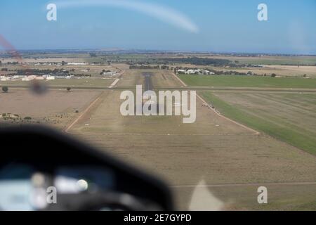 Fliegen mit der Gliding Federation of Australia und der Melbourne Segelflugclub Stockfoto