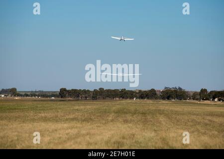 Fliegen mit der Gliding Federation of Australia und der Melbourne Segelflugclub Stockfoto