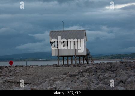 Morecambe, Lancashire, Vereinigtes Königreich Morecambe Sailing Club Race Office Stockfoto