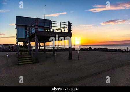 Morecambe Sailing Club Race Office Stockfoto