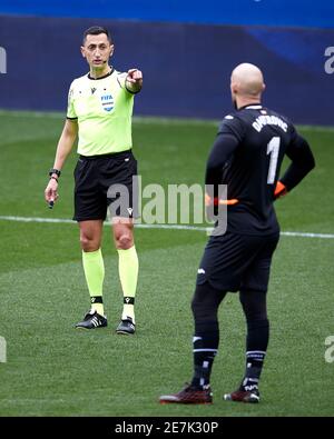 Eibar, Spanien. Januar 2021, 30. Sanchez Martinez reagiert während des La Liga-Spiels zwischen SD Eibar und dem FC Sevilla im Ipurua-Stadion. Kredit: Ion Alcoba/Capturasport/Alamy Live Nachrichten Stockfoto