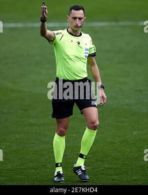 Eibar, Spanien. Januar 2021, 30. Schiedsrichter Sanchez Martinez in Aktion während des La Liga-Spiels zwischen SD Eibar und Sevilla FC im Ipurua Stadion gespielt. Kredit: Ion Alcoba/Capturasport/Alamy Live Nachrichten Stockfoto