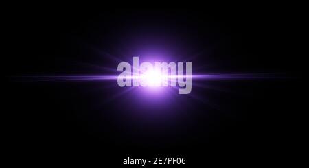 VFX Glow Lichteffekt Star Burst, Flash Energy ray. Kreative Design-Vorlage, 3D-Illustration Stockfoto