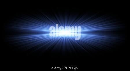 VFX Glow Lichteffekt Star Burst, Flash Energy ray. Kreative Design-Vorlage, 3D-Illustration Stockfoto