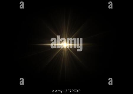 VFX Glow Lichteffekt Star Burst, Flash Energy ray. Kreative Design-Vorlage, 3D-Illustration Stockfoto