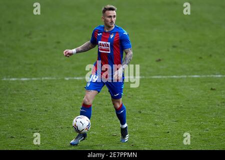 Eibar, Spanien. Januar 2021, 30. Aleix Garcia spielte während des La Liga-Spiels zwischen SD Eibar und Sevilla FC im Ipurua Stadion. Kredit: Ion Alcoba/Capturasport/Alamy Live Nachrichten Stockfoto