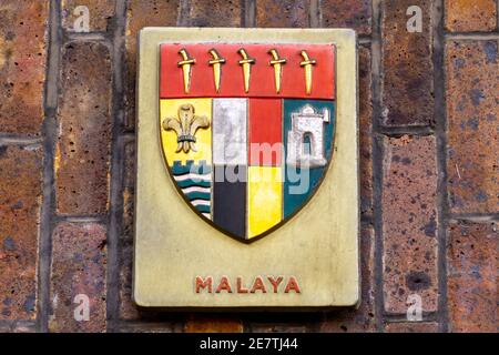 Wappen der Föderation von Malaya davor beama Malaysia Stockfoto