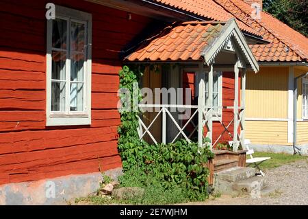 Traditionelle schwedische Rote Haus Stockfoto