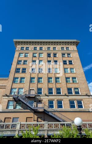 Backsteinhaus im schönen Missoula, Montana Stockfoto