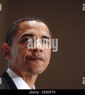 Der demokratische Präsidentschaftskandidat, Sen. Barack Obama, spricht am 24 2007. April vor dem Nationalen Jüdischen Demokratischen Rat in Washington DC, USA. Foto von Olivier Douliery/ABACAPRESS.COM Stockfoto