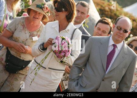 Fürst Albert II. Von Monaco und seine Schwester Prinzessin Caroline von Hannover nehmen am 12. Mai 2007 am 40. Internationalen Wettbewerb der Buns in Monaco Teil. Foto von Nebinger-Orban/ABACAPRESS.COM Stockfoto