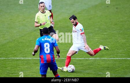 Suso von Sevilla FC während der spanischen Meisterschaft La Liga Fußballspiel zwischen SD Eibar SAD und Sevilla FC am 30. Januar 2021 im Ipurua Stadion in Eibar, Spanien - Foto Inigo Larreina / Spanien DPPI / DPPI / LiveMedia Stockfoto