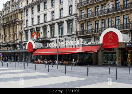 Restaurant im Hotel Metropole am De Brouckère-Platz in Brüssel, Belgien Stockfoto