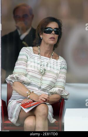 Prinzessin Caroline von Monaco (im Chanel-Kleid) und Prinz Albert II. Sind am 27. Mai 2007 beim Grand Prix von Monaco in Monte Carlo, Monaco, Frankreich, dabei. Foto von Frederic Nebinger/ABACAPRESS.COM Stockfoto