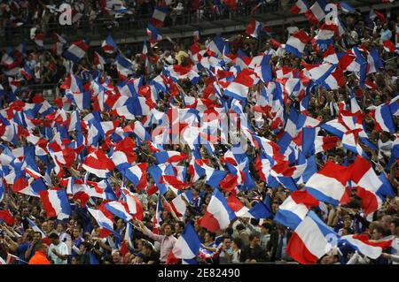 Atmosphäre während des EM 2008 Qualifikationsspiel Frankreich gegen Ukraine im Stade de France in Saint-Denis bei Paris, am 2. Juni 2007. Frankreich gewann 2:0. Foto von Gouhier-Taamallah/Cameleon/ABACAPRESS.COM Stockfoto