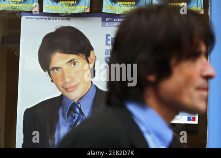 Porträt von Rechtsanwalt Arno Klarsfeld, Wahlkandidat der UMP in Paris, Frankreich, am 7. Juni 2007. Foto von Bernard Bisson/ABACAPRESS.COM Stockfoto