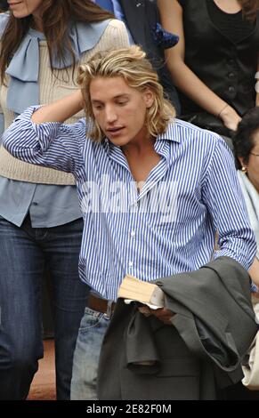 Jean Sarkozy, Sohn des neuen französischen Präsidenten Nicolas Sarkozy, nimmt am 8. Juni 2007 am Halbfinale der Männer der French Open bei Roland Garros in Paris Teil. Foto von ABACAPRESS.COM Stockfoto