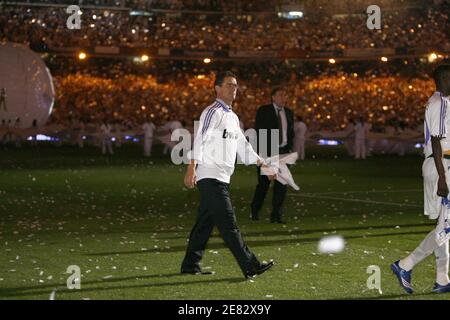 Real Madrid Trainer Fabio Capello während der spanischen Liga Fußball, Real Madrid gegen Mallorca im Santiago Bernabeu Stadion in Madrid, Spanien am 17. Juni 2007. Real Madrid gewann 3:1. Foto von Christian Liewig/ABACAPRESS.COM Stockfoto