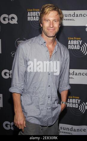 Aaron Eckhart nimmt am 19. Juni 2007 an der Sundance Channel und GQ Launch Party für die TV-Serie "Live from Abbey Road" im Daryl Roth Theater am Union Square in New York City, NY, USA Teil. Foto von Donna ward/ABACAPRESS.COM Stockfoto