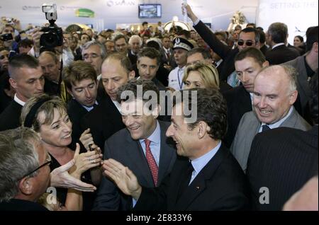 Nicolas Sarkozy besucht die 47. Paris Air Show Stockfoto