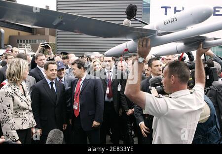 Nicolas Sarkozy besucht die 47. Paris Air Show Stockfoto