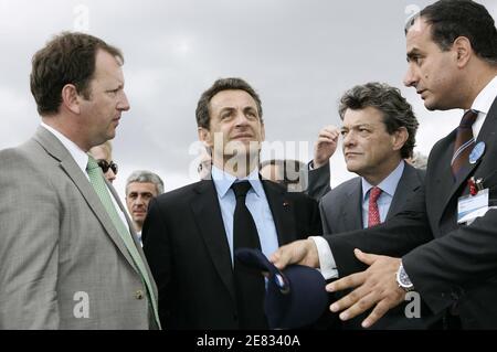 Nicolas Sarkozy besucht die 47. Paris Air Show Stockfoto