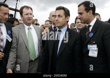 Nicolas Sarkozy besucht die 47. Paris Air Show Stockfoto