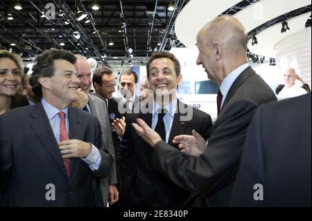 Nicolas Sarkozy besucht die 47. Paris Air Show Stockfoto