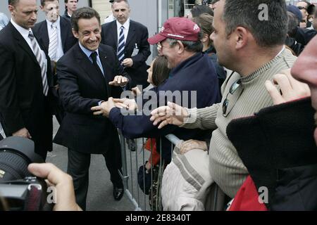 Nicolas Sarkozy besucht die 47. Paris Air Show Stockfoto