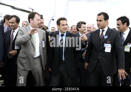 Nicolas Sarkozy besucht die 47. Paris Air Show Stockfoto