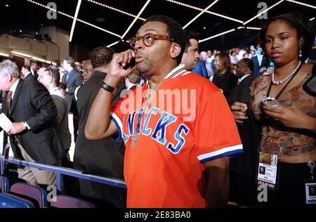 Regisseur Spike Lee, einer der größten Basketballfans, nimmt am 2007. Juni 2007 am NBA Draft 28 im Madison Square Garden in New York City, NY, USA Teil. Foto von Olivier Douliery/ABACAPRESS.COM Stockfoto