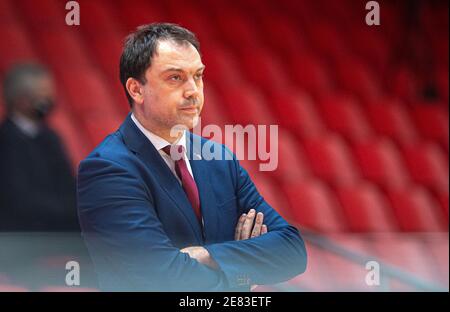 2021-01-30. Nenad Canak - Cheftrainer des Basketballvereins LIetkabelis Panevezys Stockfoto