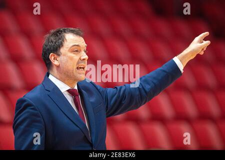 2021-01-30. Nenad Canak - Cheftrainer des Basketballvereins LIetkabelis Panevezys Stockfoto