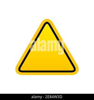 Gelbes Straßenschild-Symbol. Dreieckssymbol. Vektor auf Weiß isoliert Stock Vektor