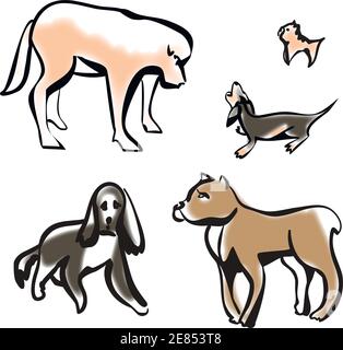 Set mit Hundemoden Stock Vektor