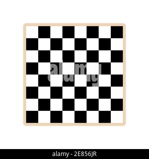 Schachbrett Vektor-Illustration. Smart Board Spiel Konzept. Isoliert auf Weiß. Stock Vektor