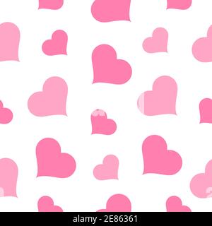 Nahtlose Herz Muster Vektor Illustration Hintergrund. Liebe Symbol Konzept. Valentinstag Tapete. Stock Vektor
