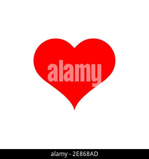 Herzvektor-Symbol. Vektor Cartoon flache Liebe Symbol. Valentines Day Konzept isoliert auf dem weißen Hintergrund Stock Vektor