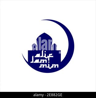 islamische Moschee Vektor-Logo und Symbol Stock Vektor