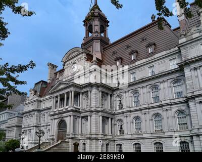 Blick von außen auf das Rathaus von Montreal Stockfoto