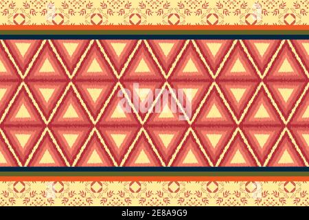 Geometrische ethnische orientalische Muster traditionelle Design für Hintergrund, Teppich, Tapete, Kleidung, Verpackung, Batik, Stoff, Vektor Illustration.EPS10 Stock Vektor