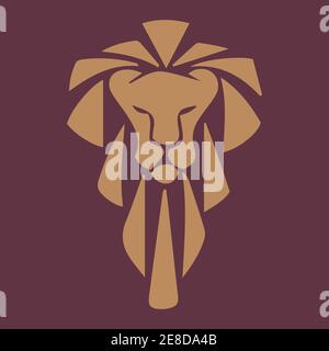 Abstraktes Luxus Emblem Tiger Logo Vektor und Icon-Design Stock Vektor