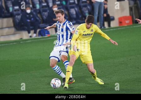 Nacho Monreal von Real Sociedad und Fernando Fer Nino von Villarreal CF während der spanischen Meisterschaft La Liga Fußball mach zwischen Villarreal und Real Sociedad am 30. Januar 2021 im Estadio de la Ceramica in Vila-real, Spanien - Foto Maria Jose Segovia / Spanien DPPI / DPPI / LiveMedia Stockfoto