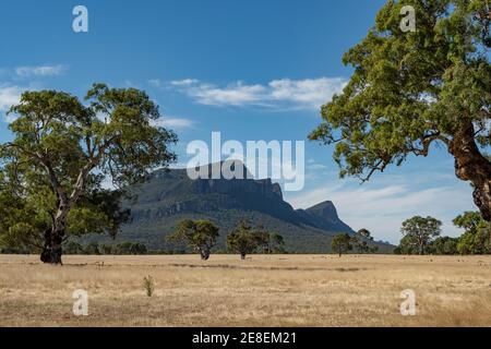 Mt Abrupt von Old Ararat Road, Dunkeld, Southern Grampians, Victoria, Australien Stockfoto