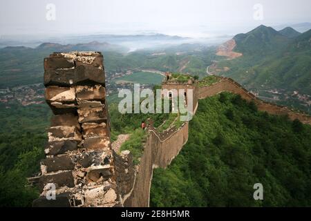 Bothriochloa Tongkuangyu die ursprüngliche Ökosystem die große Mauer in china Stockfoto